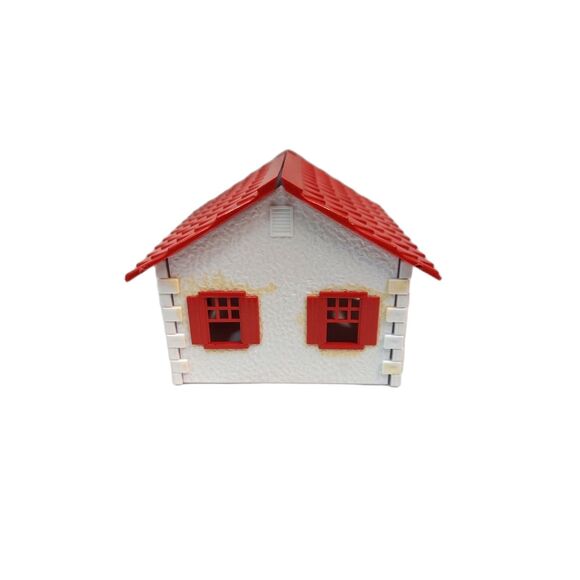 Bachmann Cape Cod House Red/White Snap Together 1950's (Plasticville) O & S Ga. - Picture 4 of 5